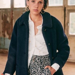 Sezane navy Isae coat